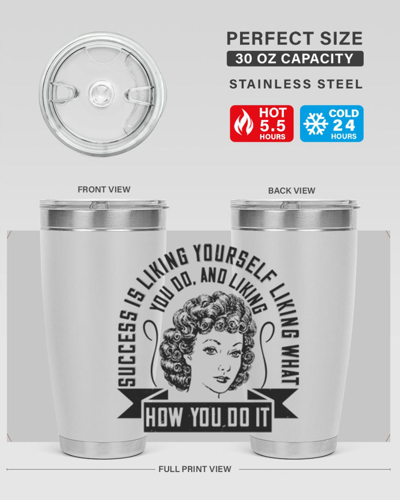 Success is liking yourself liking what you do and liking how you do it Style 16#- afro- Tumbler