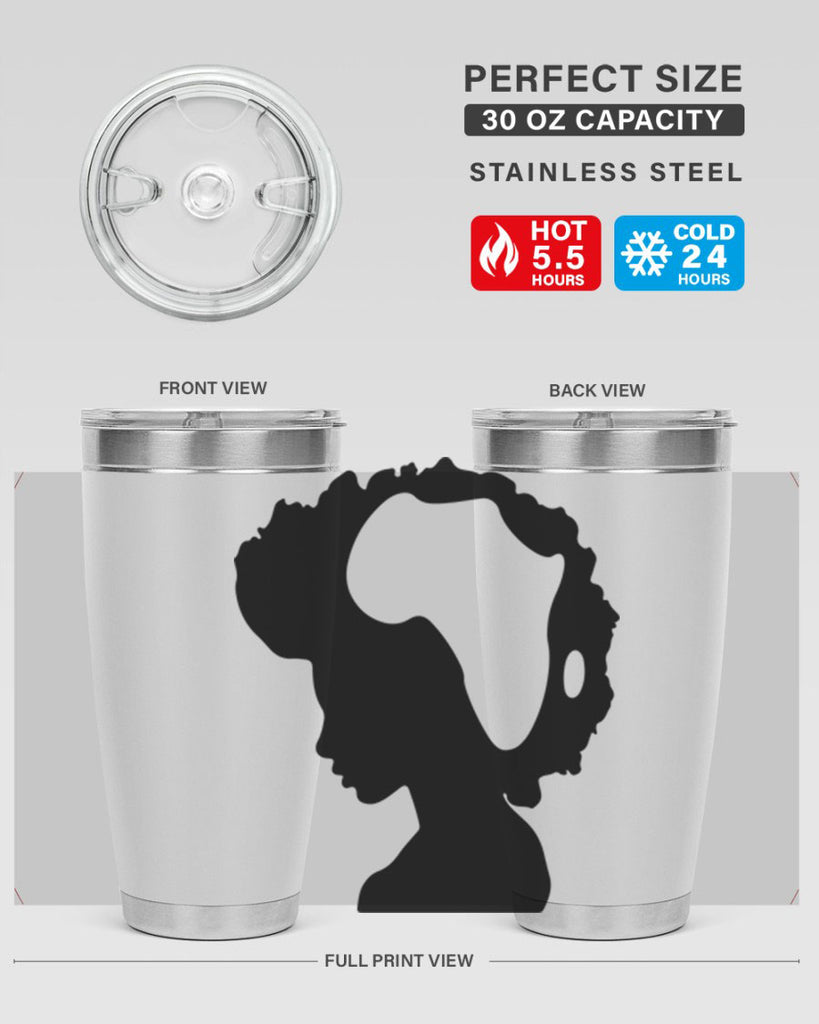 afro woman with africa map 65#- women-girls- Tumbler
