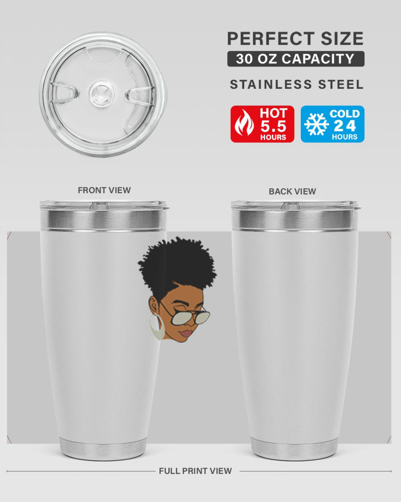 black afro 44#- women-girls- Tumbler