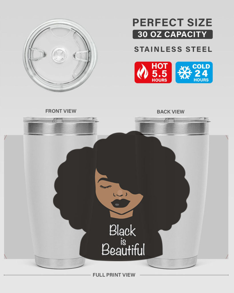 black is beautiful 12#- women-girls- Tumbler