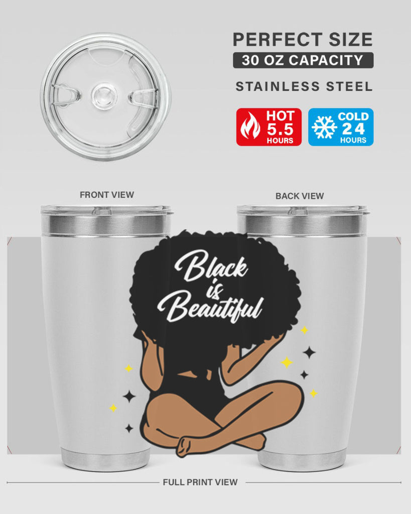 black is beautiful 14#- women-girls- Tumbler