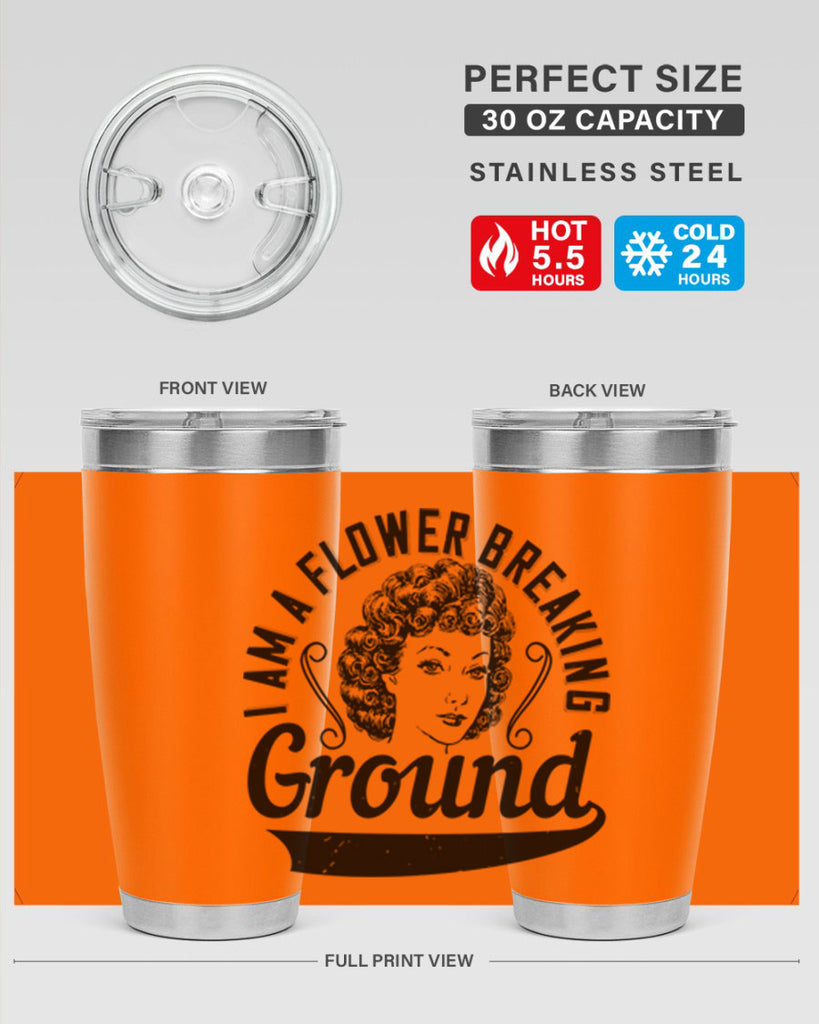 I am a flower breaking ground Style 32#- afro- Tumbler