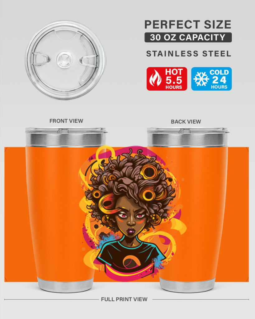Sparkling Black Girl Design 6#- women-girls- Tumbler