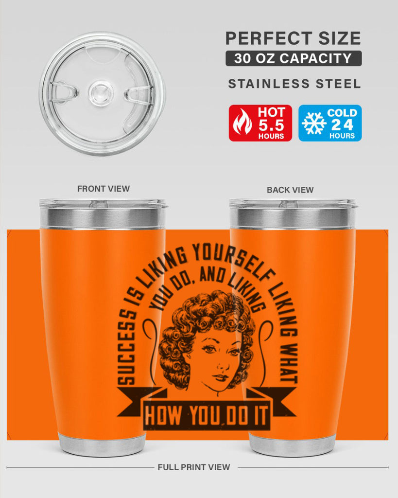 Success is liking yourself liking what you do and liking how you do it Style 16#- afro- Tumbler