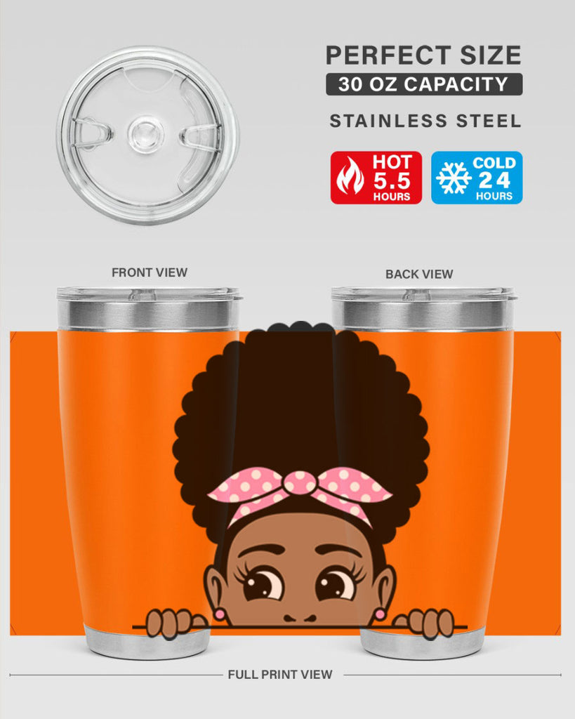 afro puff bandana girl peekaboo 85#- women-girls- Tumbler