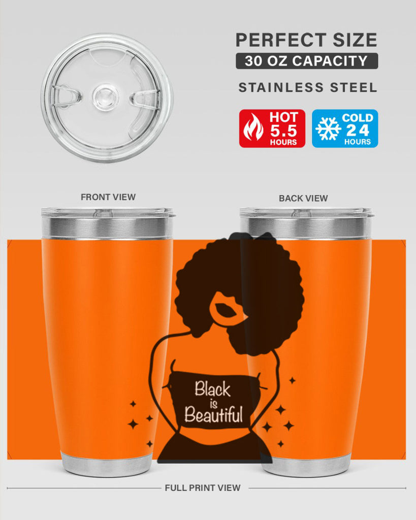 black is beautiful 11#- women-girls- Tumbler