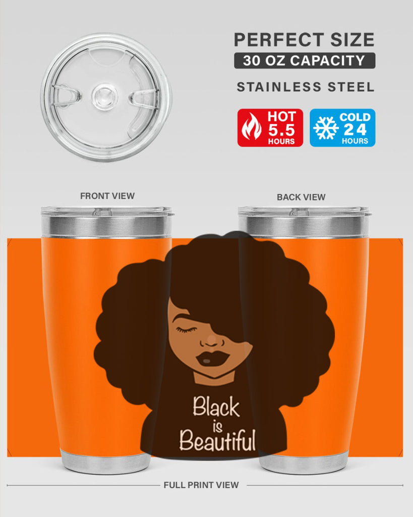 black is beautiful 12#- women-girls- Tumbler