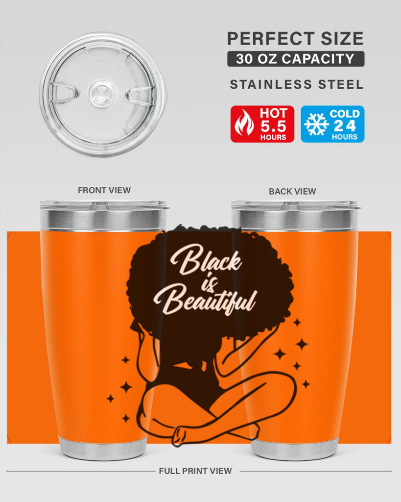 black is beautiful 15#- women-girls- Tumbler