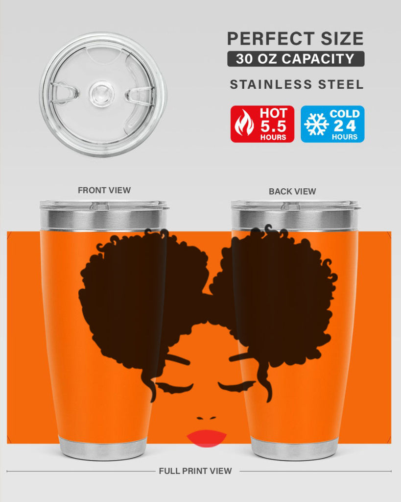 black woman red lips 9#- women-girls- Tumbler