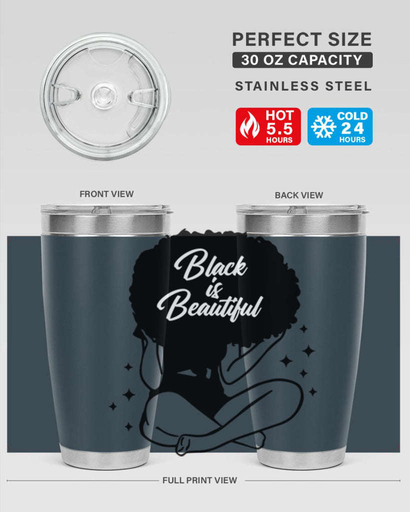 black is beautiful 15#- women-girls- Tumbler