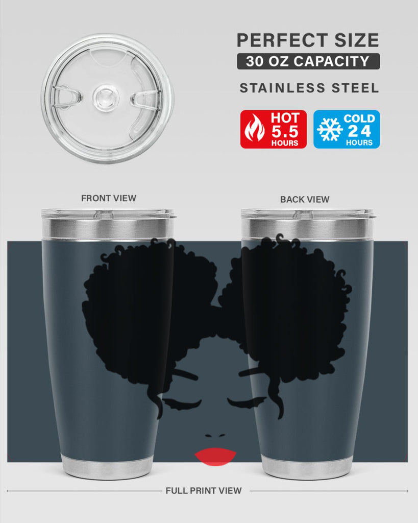 black woman red lips 9#- women-girls- Tumbler