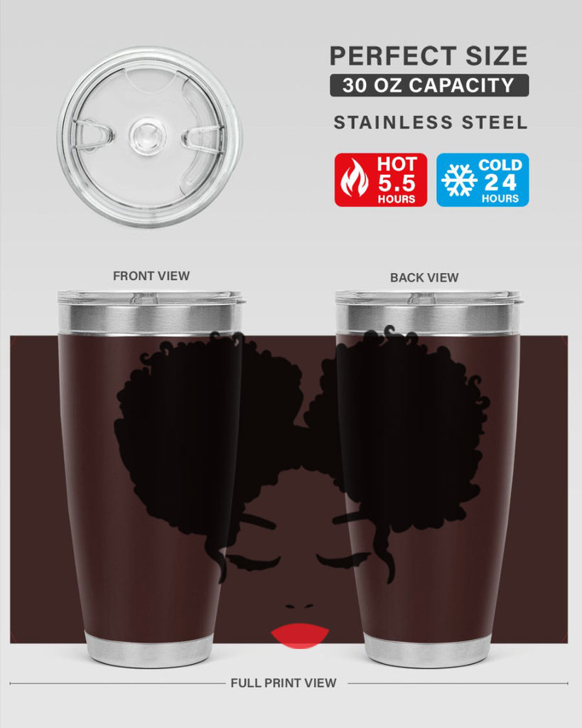 black woman red lips 9#- women-girls- Tumbler