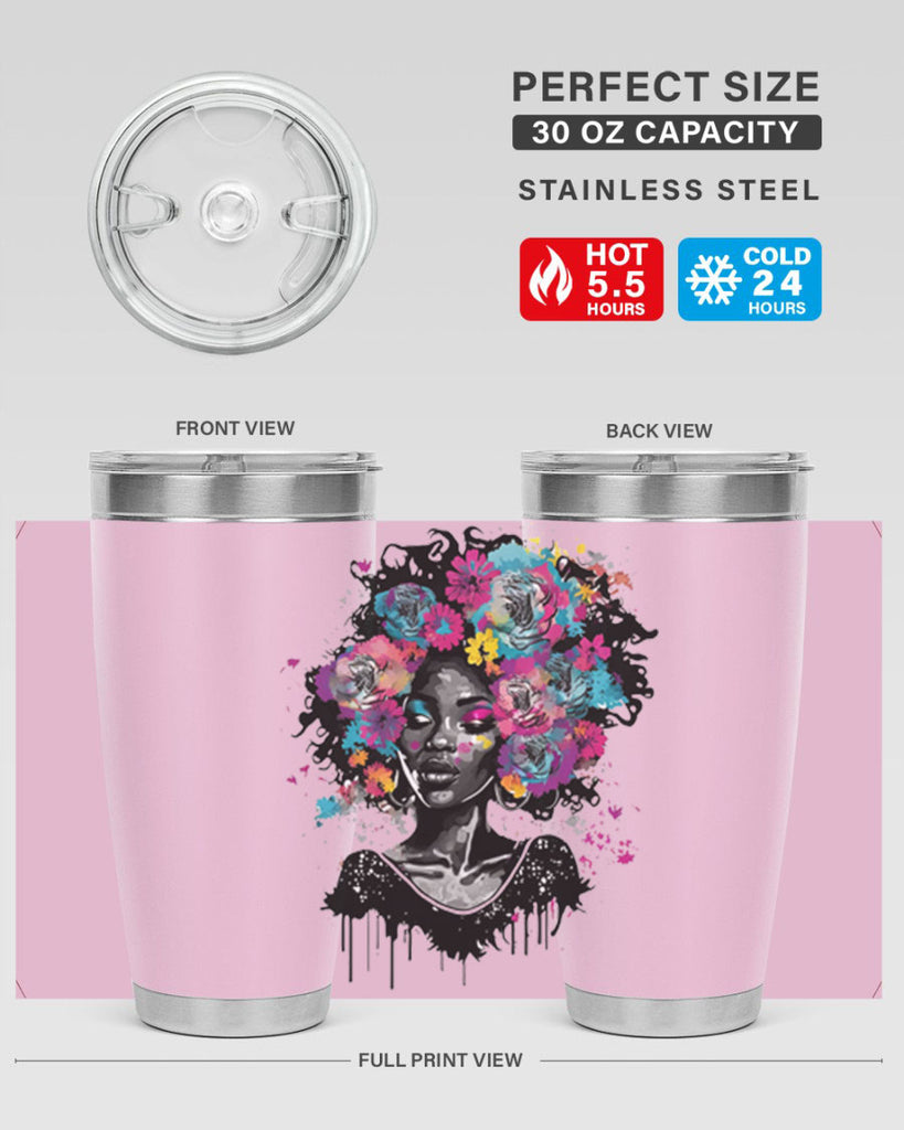 Sparkling Black Girl Design 17#- women-girls- Tumbler