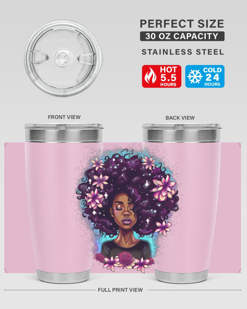 Sparkling Black Girl Design 3#- women-girls- Tumbler