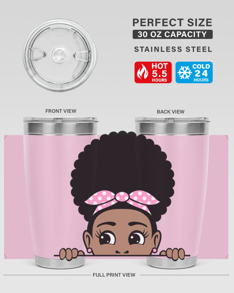 afro puff bandana girl peekaboo 85#- women-girls- Tumbler