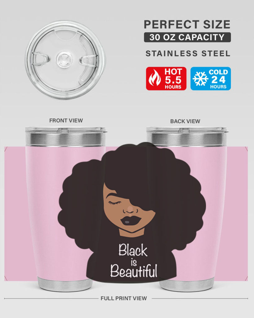 black is beautiful 12#- women-girls- Tumbler