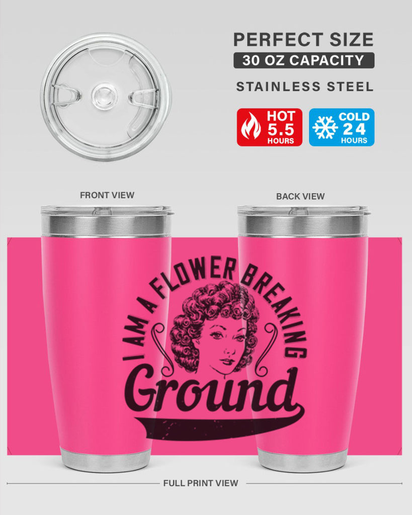 I am a flower breaking ground Style 32#- afro- Tumbler