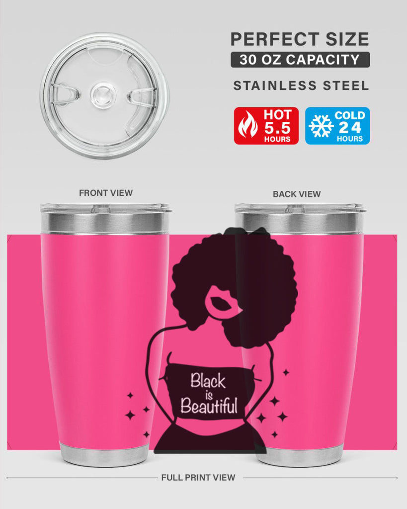 black is beautiful 11#- women-girls- Tumbler