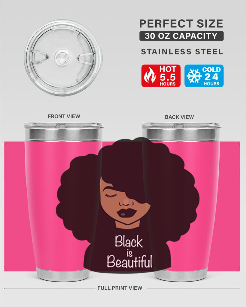 black is beautiful 12#- women-girls- Tumbler