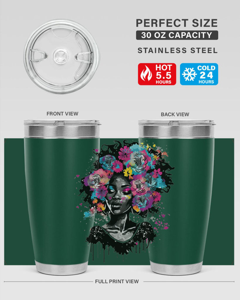 Sparkling Black Girl Design 17#- women-girls- Tumbler