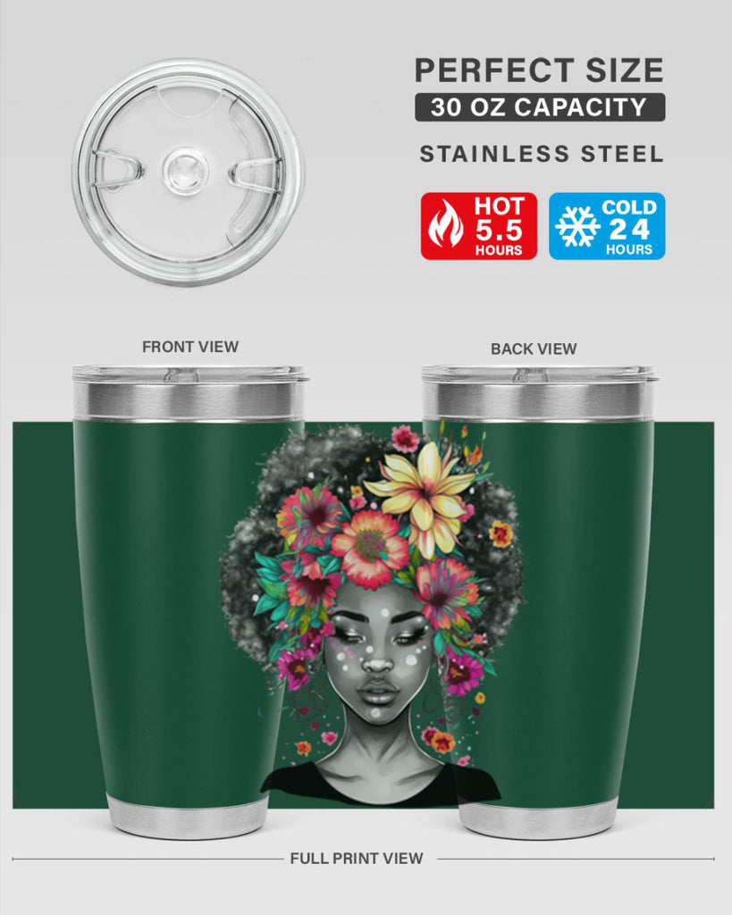 Sparkling Black Girl Design 9#- women-girls- Tumbler