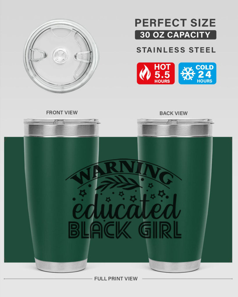 Warning educated black girl Style 1#- women-girls- Tumbler