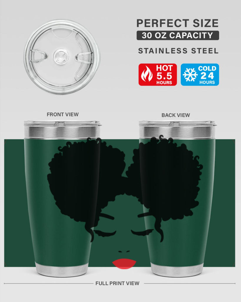 black woman red lips 9#- women-girls- Tumbler