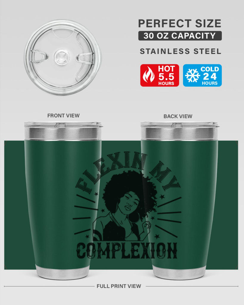 flexin my complexion Style 34#- afro- Tumbler