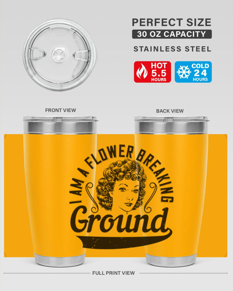 I am a flower breaking ground Style 32#- afro- Tumbler