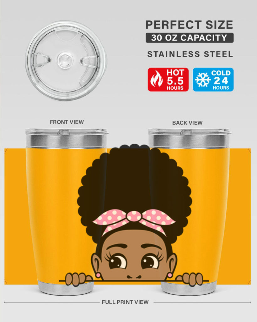afro puff bandana girl peekaboo 85#- women-girls- Tumbler