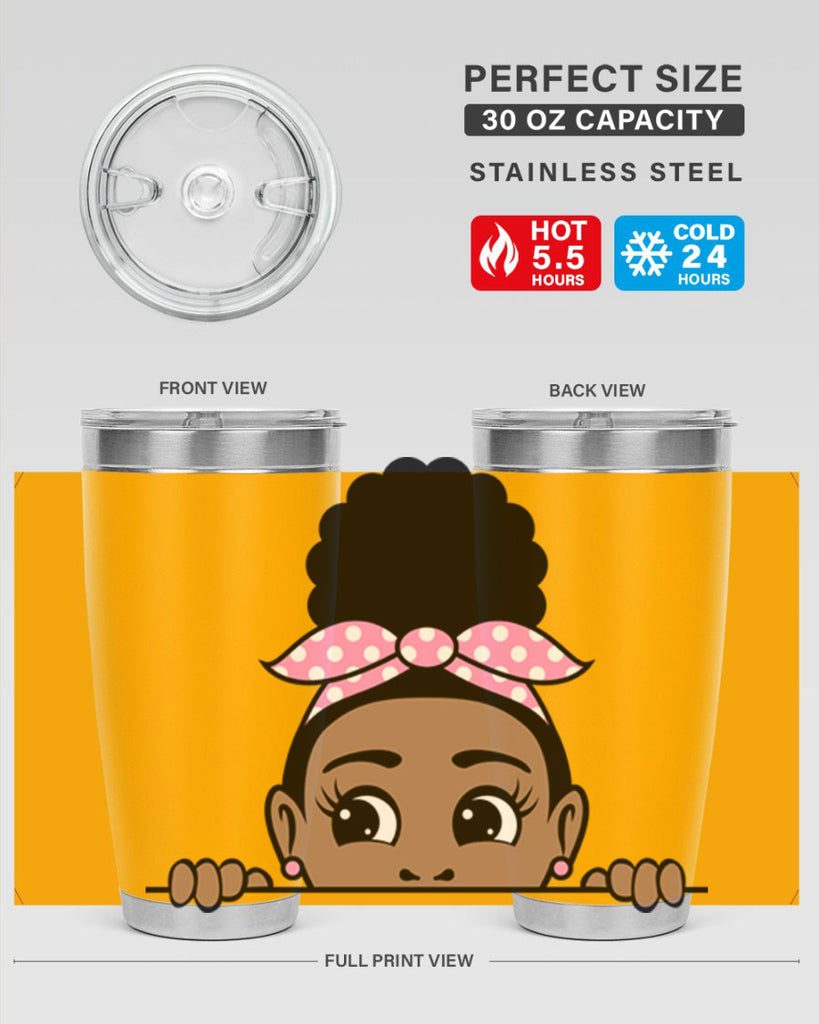 afro puff bandana girl peekaboo 86#- women-girls- Tumbler