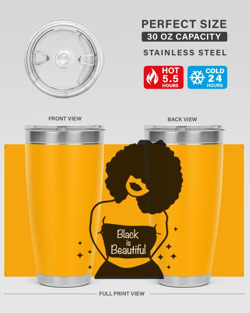 black is beautiful 11#- women-girls- Tumbler