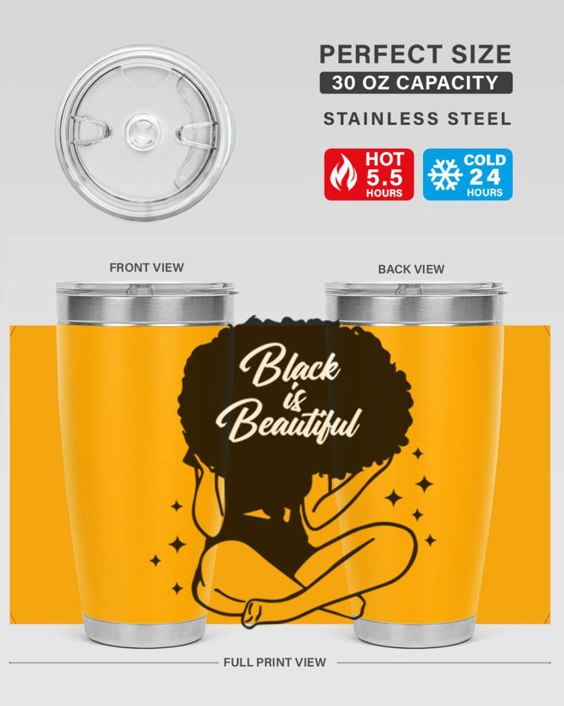 black is beautiful 15#- women-girls- Tumbler
