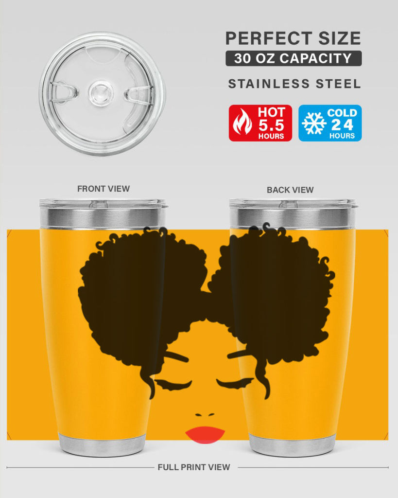 black woman red lips 9#- women-girls- Tumbler