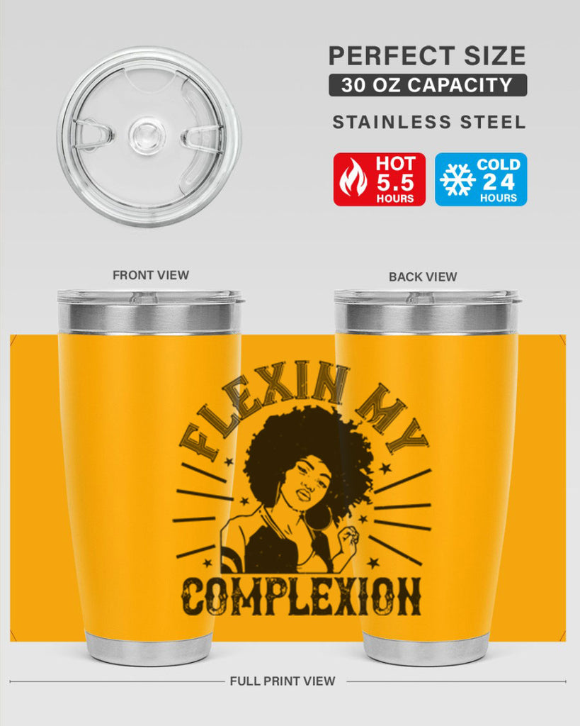 flexin my complexion Style 34#- afro- Tumbler