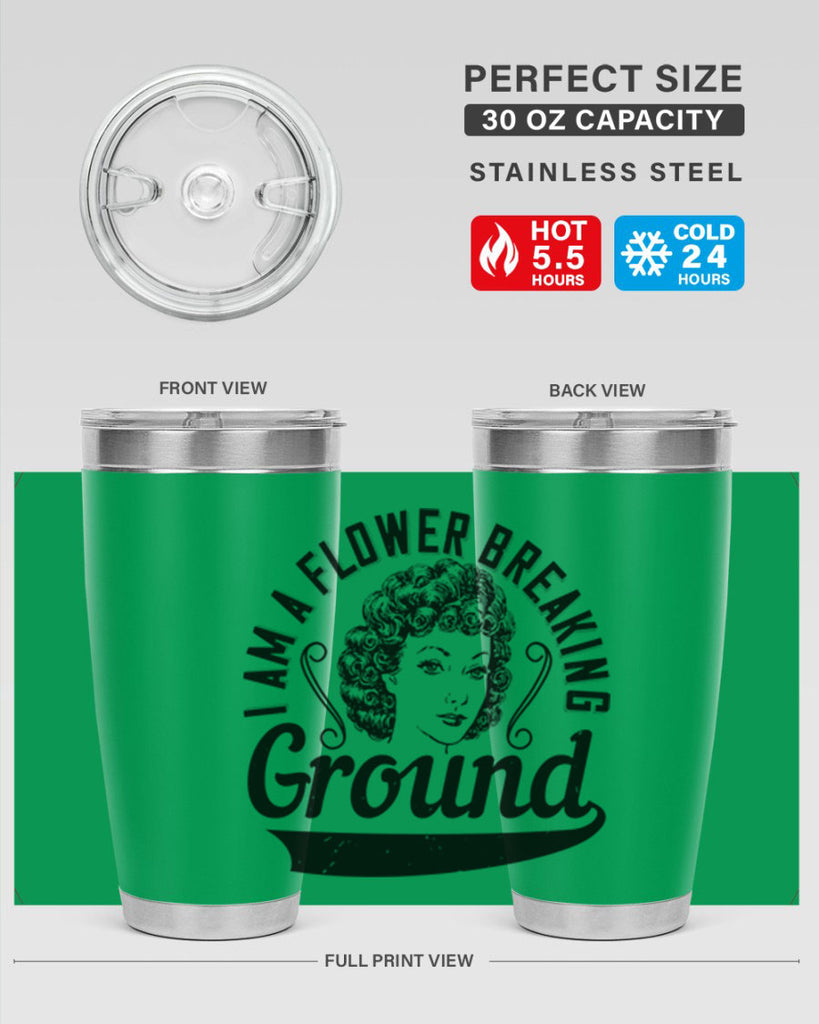 I am a flower breaking ground Style 32#- afro- Tumbler