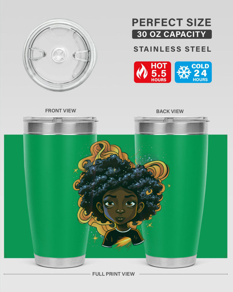 Sparkling Black Girl Design 12#- women-girls- Tumbler
