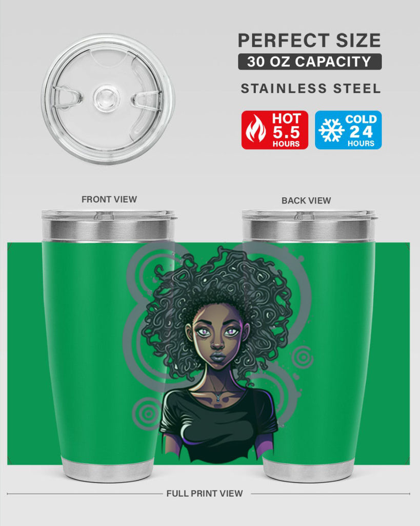 Sparkling Black Girl Design 14#- women-girls- Tumbler