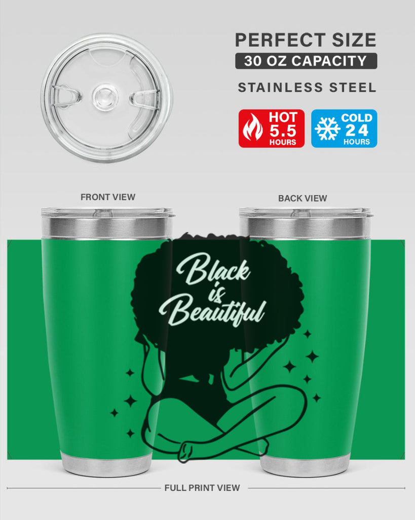 black is beautiful 15#- women-girls- Tumbler