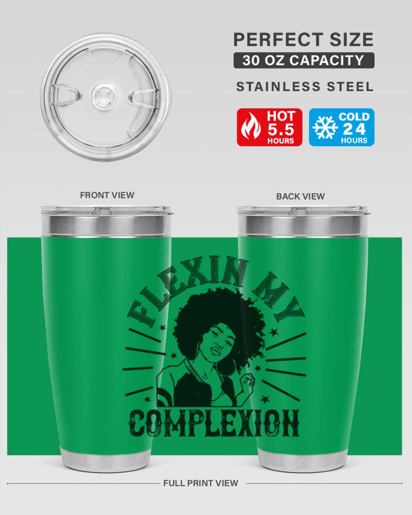 flexin my complexion Style 34#- afro- Tumbler