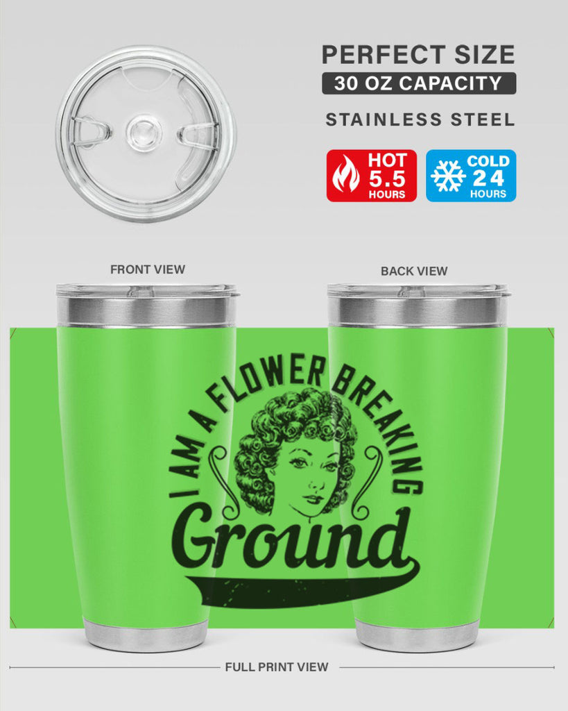 I am a flower breaking ground Style 32#- afro- Tumbler