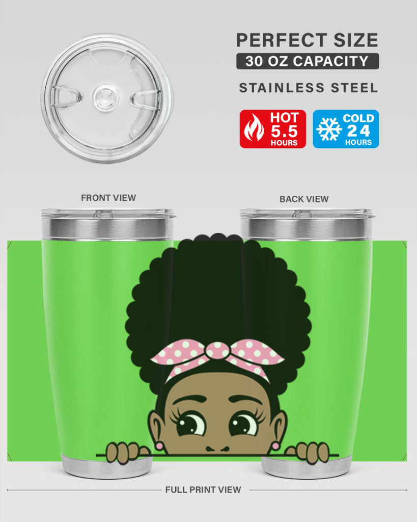 afro puff bandana girl peekaboo 85#- women-girls- Tumbler