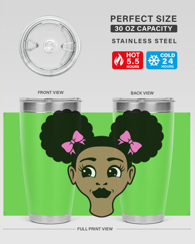 afro puffs girl 76#- women-girls- Tumbler