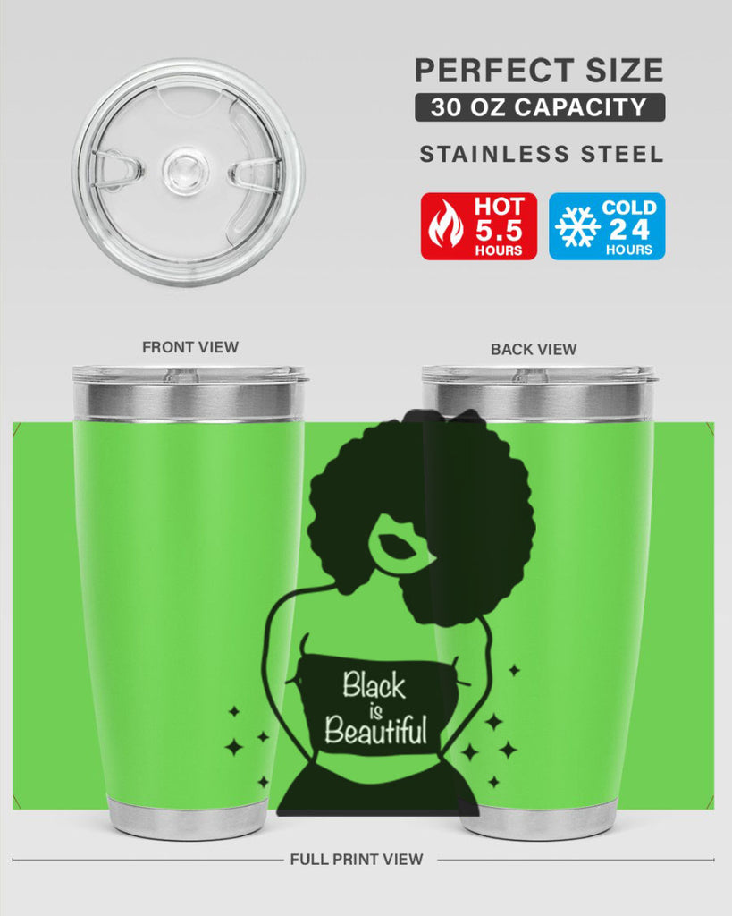 black is beautiful 11#- women-girls- Tumbler