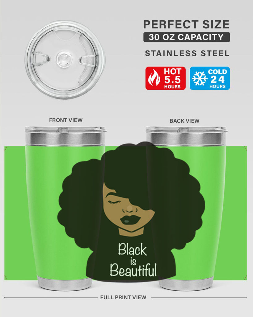 black is beautiful 12#- women-girls- Tumbler