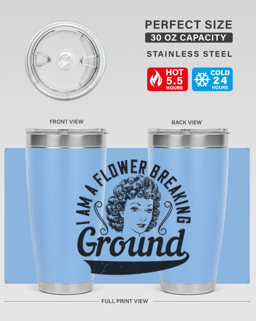I am a flower breaking ground Style 32#- afro- Tumbler