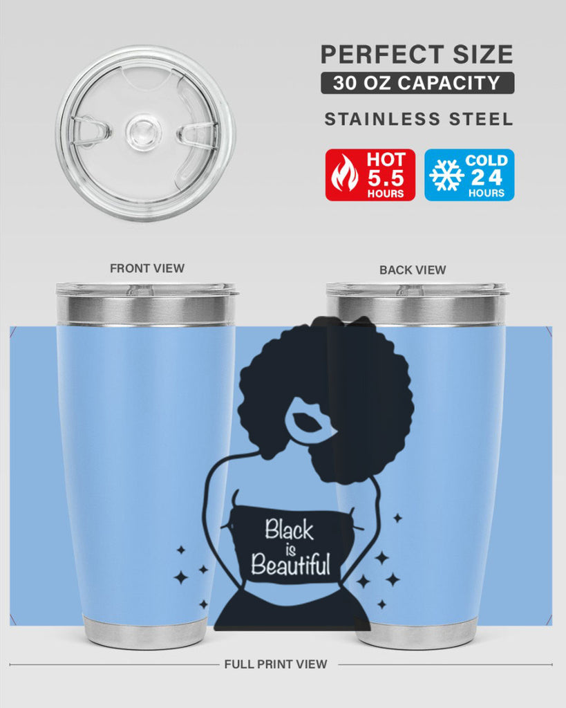 black is beautiful 11#- women-girls- Tumbler