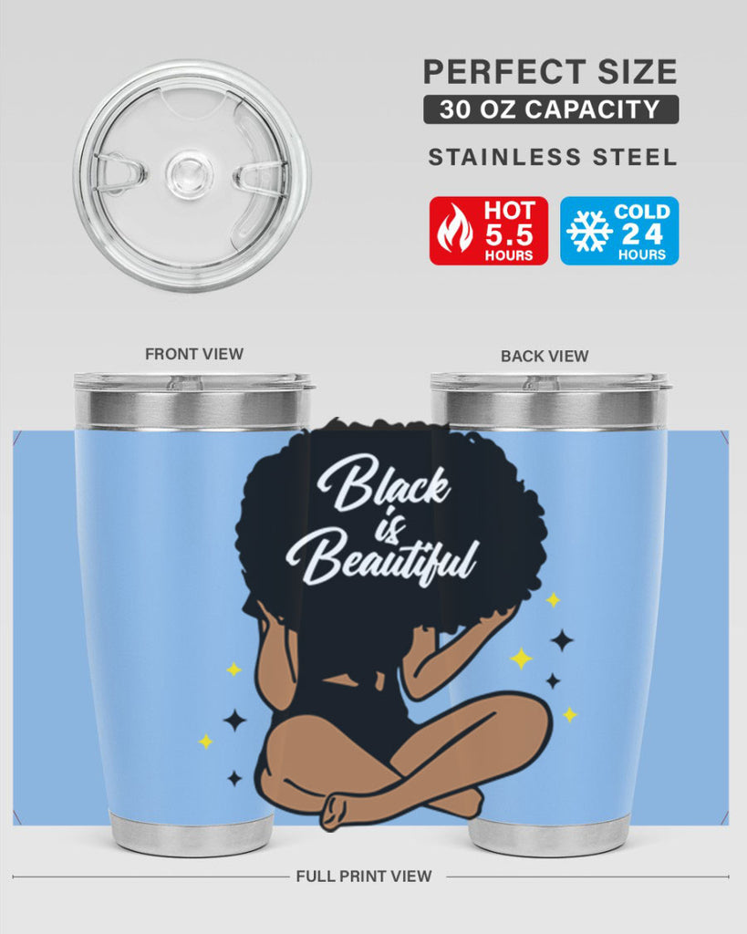 black is beautiful 14#- women-girls- Tumbler