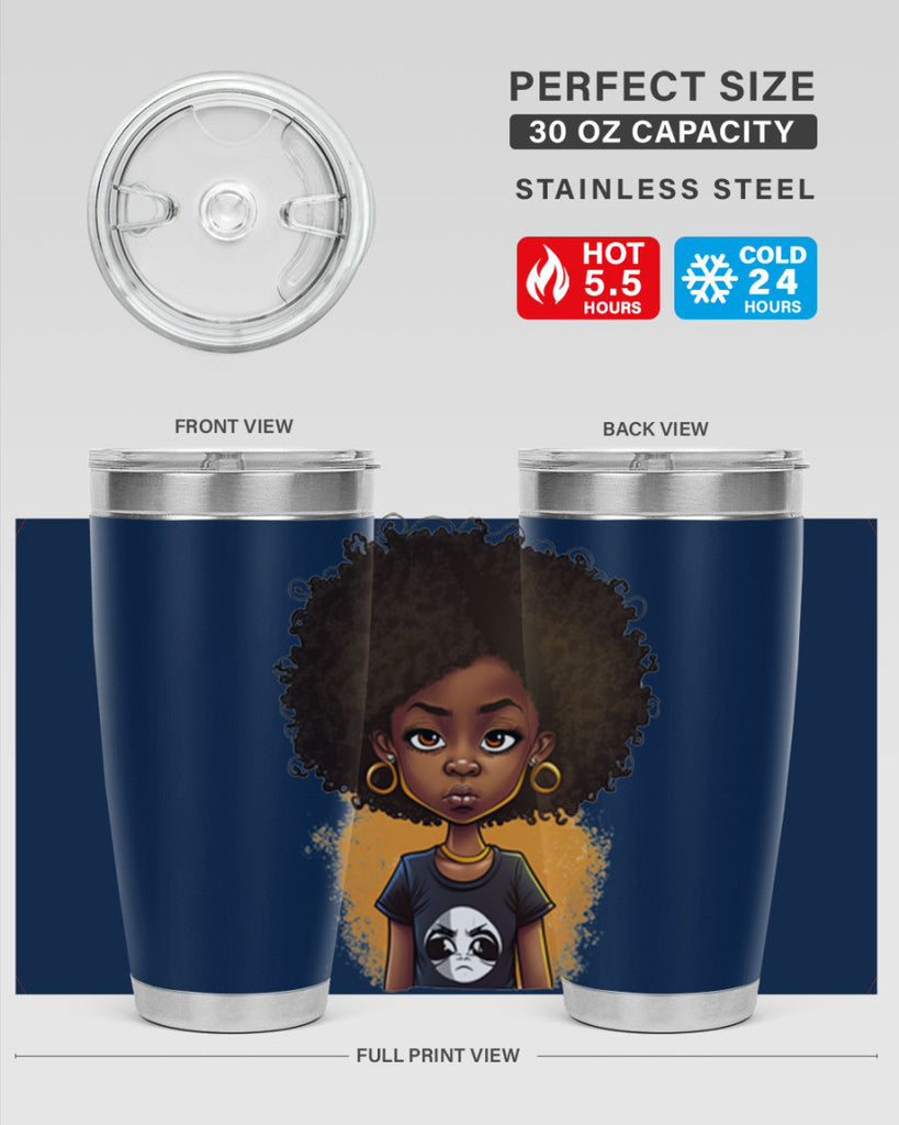 Sparkling Black Girl Design 8#- women-girls- Tumbler