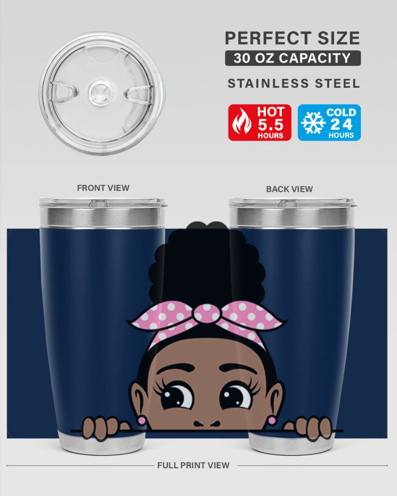 afro puff bandana girl peekaboo 86#- women-girls- Tumbler
